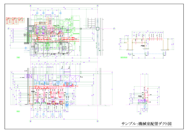 機械室配管ダクト図